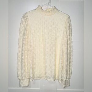 Elegant Cream Lace Women's Top